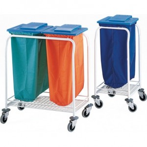 Chariot à linge avec couvercle - SAINT-ROMAIN