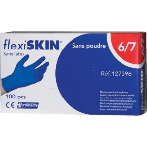 Gants nitrile bleu cobalt flexiSKIN - LABORATOIRES EUROMEDIS