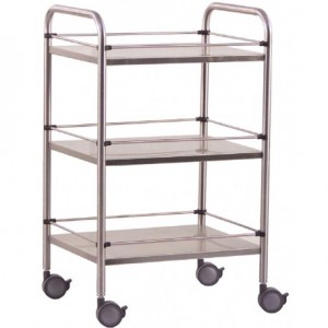 Guéridon 3 plateaux inox - HOLTEX